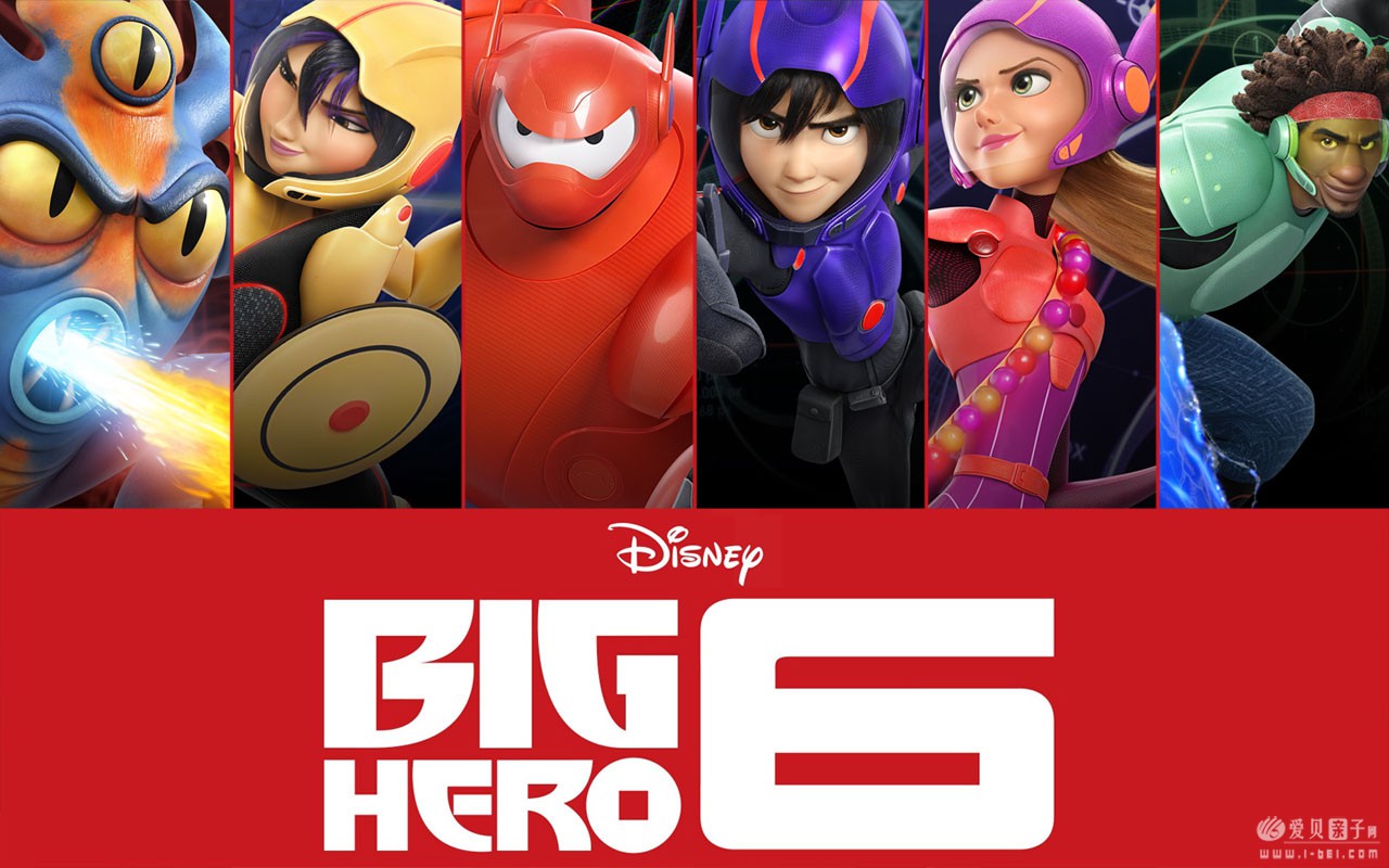 迪斯尼出品动画电影《超能陆战队big hero 》英文版(内嵌中英文双语多