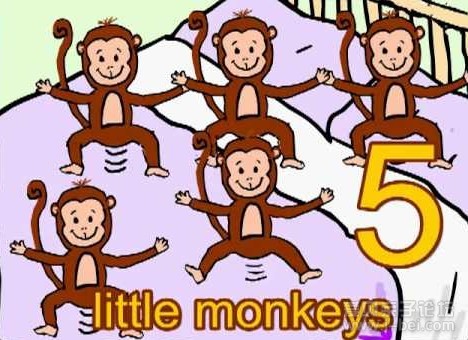 ͯӢֻСӡFive little monkeysϵpdf+mp3Ƶ