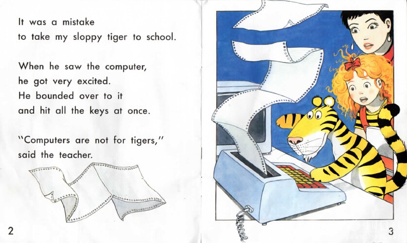 My Sloppy Tiger Goes To School 很有趣的绘本 - 爱贝亲子网