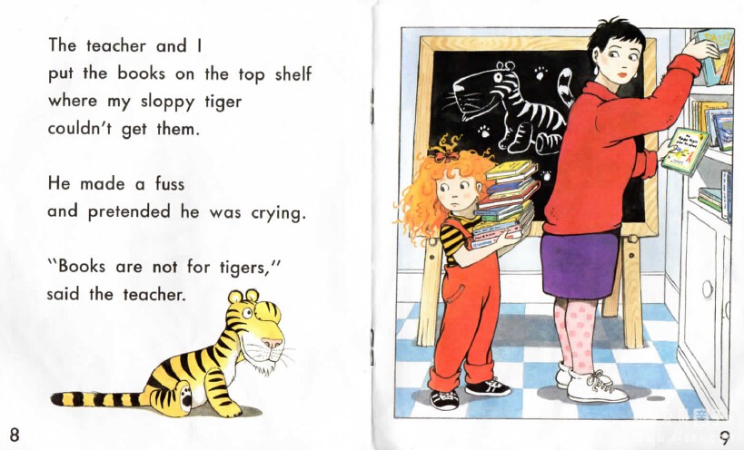 My Sloppy Tiger Goes To School 很有趣的绘本 - 爱贝亲子网