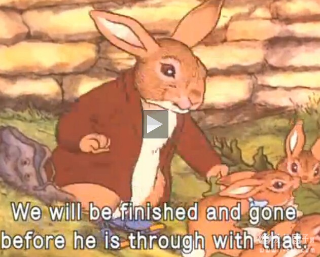 原版英文动画:Peter Rabbit 彼得兔系列《班家小兔和鼠太太小不点》双语动画带字幕 - 爱贝亲子网