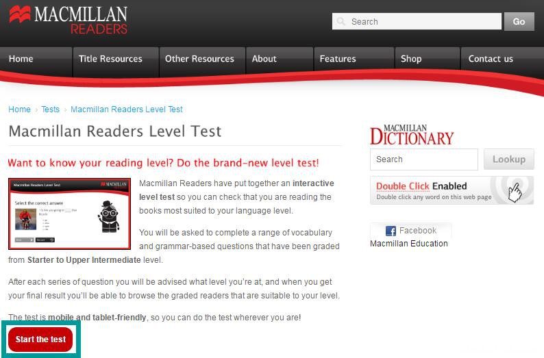 Macmillan Rsadera Level Test ��������Ķ�ˮƽ���ϼ��ײ�������